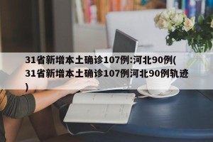 31省新增本土确诊107例:河北90例(31省新增本土确诊107例河北90例轨迹)
